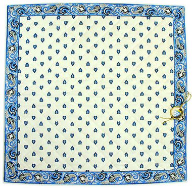 VALDROME quilted cushion cover 40 x 40 cm (manade ,raw x blue) - Click Image to Close